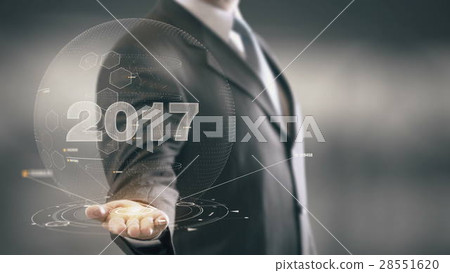 2017 Businessman Holding in Hand New technologies 2017 Businessman Holding in Hand New technologies 28551620