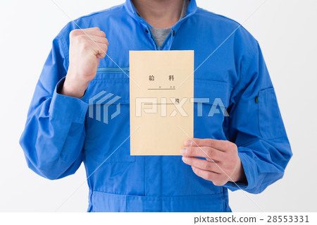 Salary bag businessman white back Salary bag businessman white back 28553331