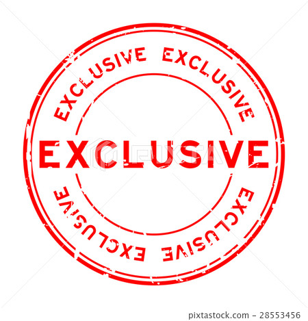 Grunge red exclusive round rubber seal stamp 28553456