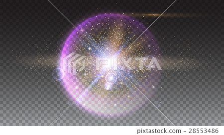 Bright glowing ball filled with particles and dust 28553486
