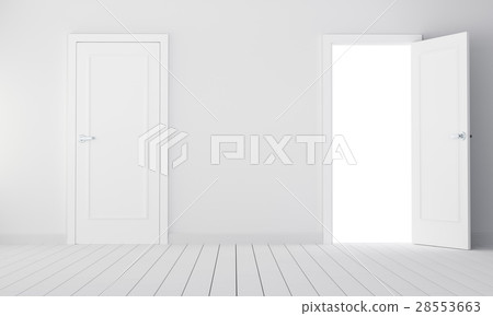 Two doors in a empty room 28553663