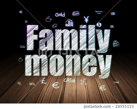 Money concept: Family Money in grunge dark room Money concept: Family Money in grunge dark room 28555153
