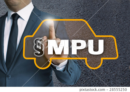 MPU auto touchscreen is operated by businessman concept 28555250