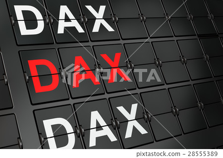 Stock market indexes concept: DAX on airport board Stock market indexes concept: DAX on airport board 28555389