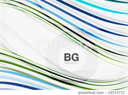 Vector color stripes, wave lines modern geometric 28555722