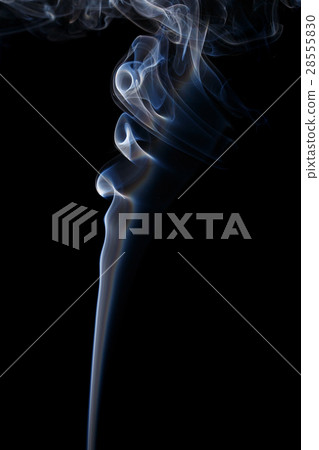 Abstract white blue smoke from aromatic sticks. Abstract white blue smoke from aromatic sticks. 28555830