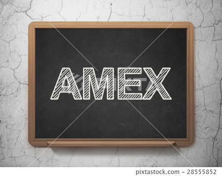 Stock market indexes concept: AMEX on chalkboard Stock market indexes concept: AMEX on chalkboard 28555852