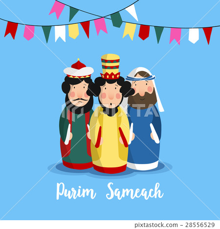 Purim Sameach holiday greeting card for the Jewish Purim Sameach holiday greeting card for the Jewish 28556529