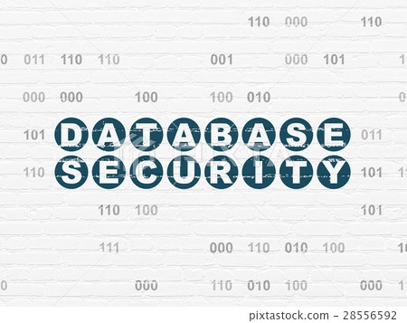 Database concept: Database Security on wall Database concept: Database Security on wall 28556592