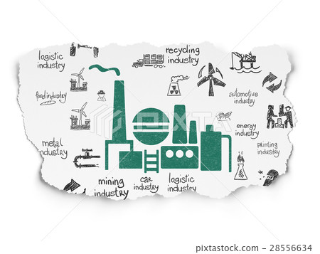 Manufacuring concept: Oil And Gas Indusry on Torn 28556634