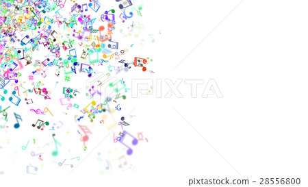 Abstract Background with Colorful Music notes. 28556800