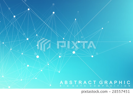 Geometric graphic background molecule and 28557451