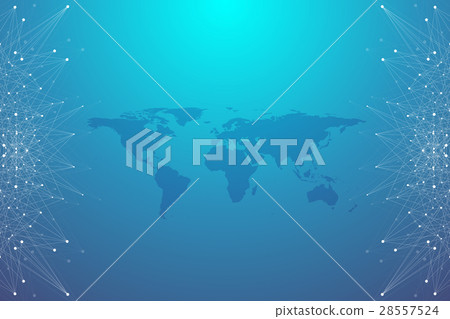 Political World Map with global technology Political World Map with global technology 28557524