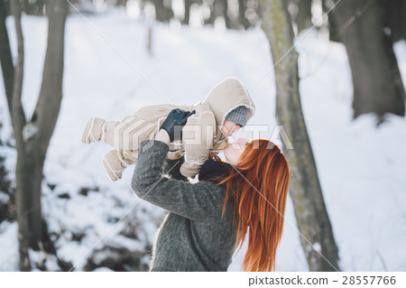 Mom and baby in the park 28557766
