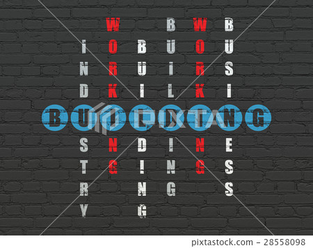 Construction concept: Building in Crossword Puzzle 28558098