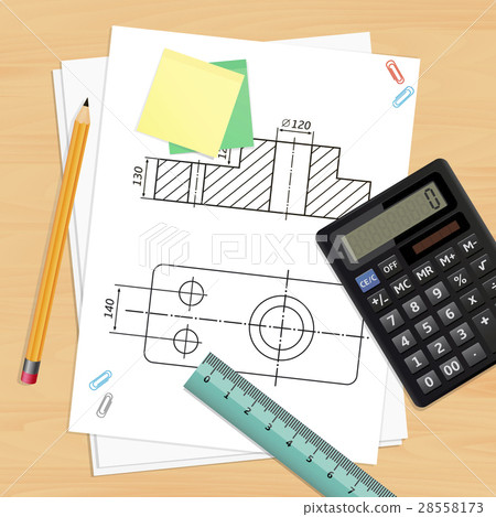 Engineer workplace vector Engineer workplace vector 28558173