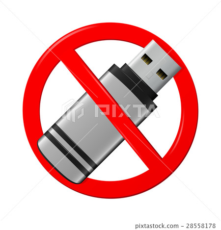 No flash drive sign 28558178