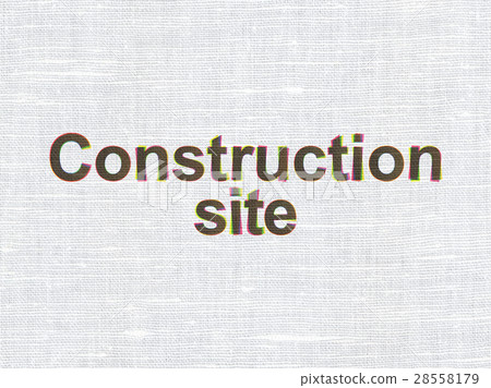 Constructing concept: Construction Site on fabric 28558179