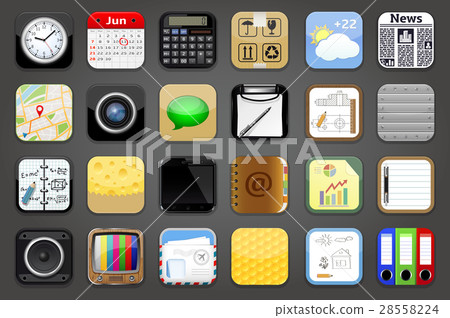 Apps Icons Set - Stock Illustration [28558224] - PIXTA