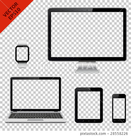 Modern technology devices with transparent screen 28558226