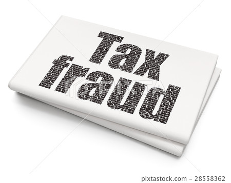 Law concept: Tax Fraud on Blank Newspaper 28558362