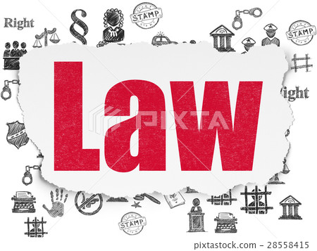 Law concept: Law on Torn Paper background Law concept: Law on Torn Paper background 28558415