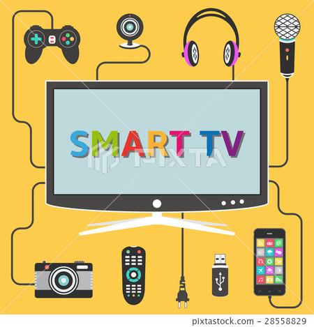 Smart tv with connected digital devices Smart tv with connected digital devices 28558829