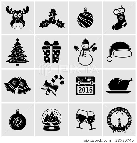 Christmas holiday icons 28559740