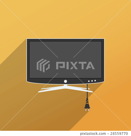 Smart TV flat style illustration 28559770