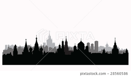 Moscow city skyline. Russian urban landscape. 28560586