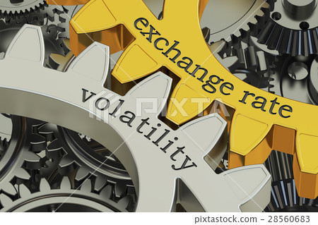 exchange rate volatility concept on the gearwheels exchange rate volatility concept on the gearwheels 28560683
