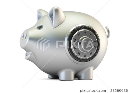 metallic piggy bank with safe combination lock metallic piggy bank with safe combination lock 28560686