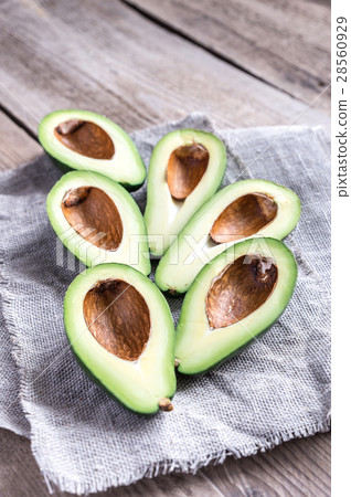 Avocado on the wooden table 28560929
