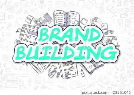 Brand Building - Doodle Green Inscription 28561045