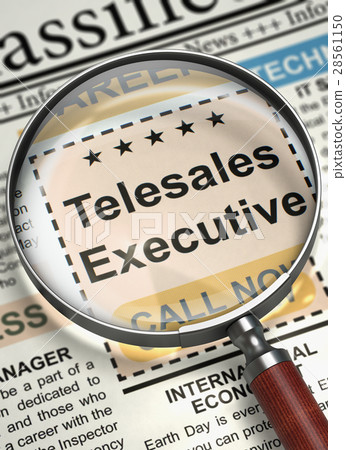 Job Opening Telesales Executive. 3D. Job Opening Telesales Executive. 3D. 28561150