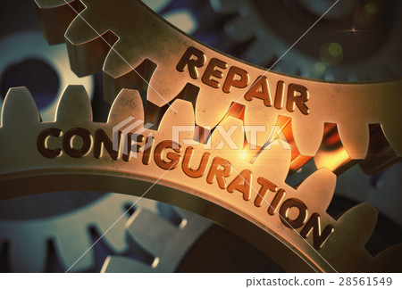 Repair Configuration Concept. Golden Gears. 3D 28561549