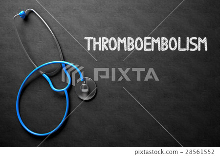 Chalkboard with Thromboembolism Concept. 3D 28561552