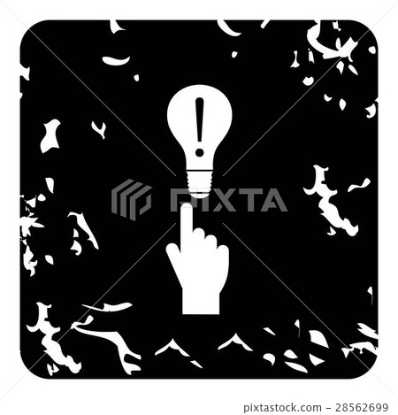 Lamp icon, grunge style Lamp icon, grunge style 28562699