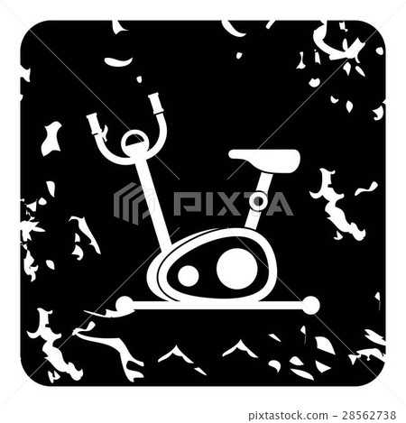 Exercise bicycle icon, grunge style 28562738