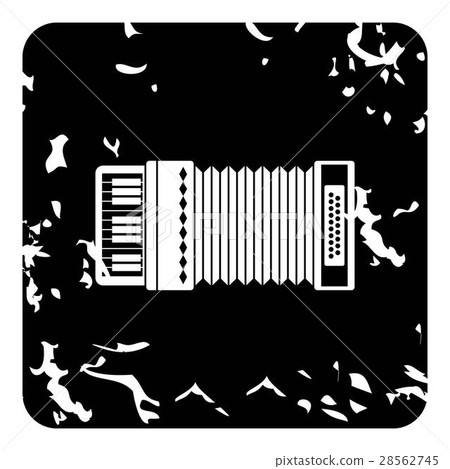 Accordion icon, grunge style Accordion icon, grunge style 28562745