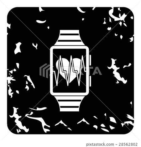 Smartwatch icon, grunge style 28562802