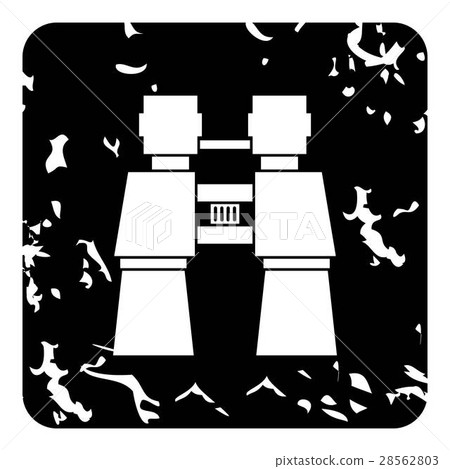 Binoculars icon, grunge style 28562803