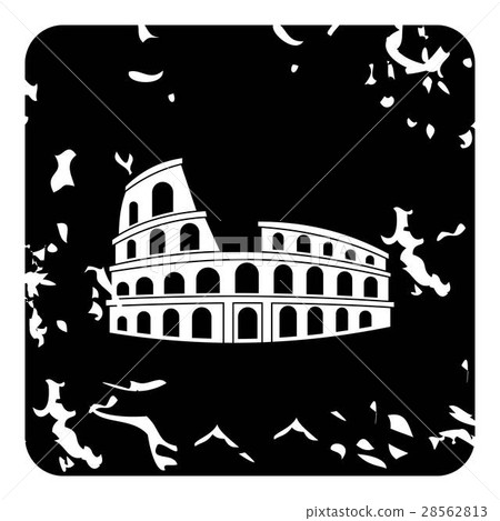 Roman Colosseum icon, grunge style Roman Colosseum icon, grunge style 28562813