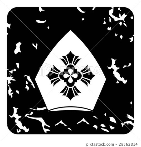 Christian hat icon, grunge style Christian hat icon, grunge style 28562814