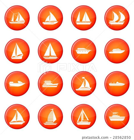 Boat icons vector set Boat icons vector set 28562850