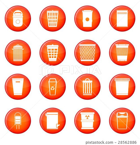 Trash can icons vector set 28562886