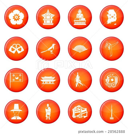 South Korea icons vector set - Stock Illustration [28562888] - PIXTA