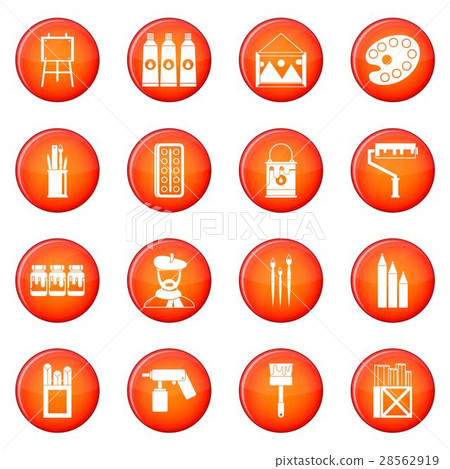 Painting icons vector set - Stock Illustration [28562919] - PIXTA