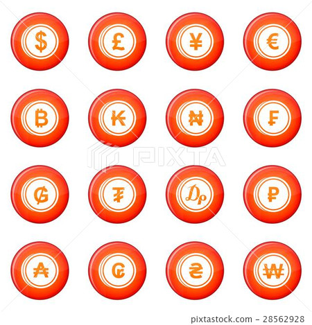 Currency icons vector set 28562928