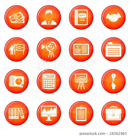 Business plan icons vector set 28562965